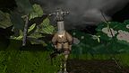 An avatar on a jungle world