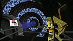 A figure beside a glowing tunnel